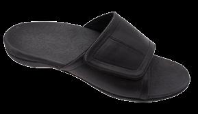 Thongs Velcro Slide Black Synthetic Leather Upper Neoprene inner