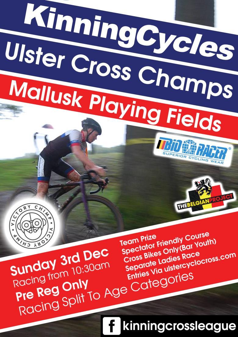 The Ulster cyclo-cross championships is an "open" event and we welcome all entries whether or not the riders are from Ulster.