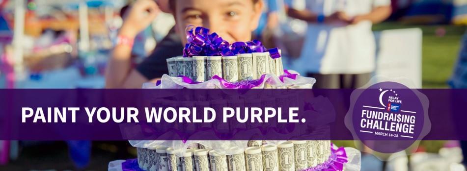Paint Your World Purple Challenge! Most funds raised online between March 14 th -18 th wins!