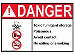 Storing fumigants is hazardous; when possible, buy only what you need. Store fumigants on sturdy shelves in an area apart from feed or seed.