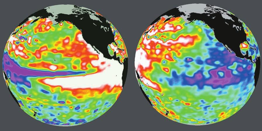 OCEAN ATMOSPERE RELATIONSIPS 135 because there is little land poleward of 40 S, the West Wind Drift (or Antarctic Circumpolar Drift) circles Earth as a cool current across all three major oceans