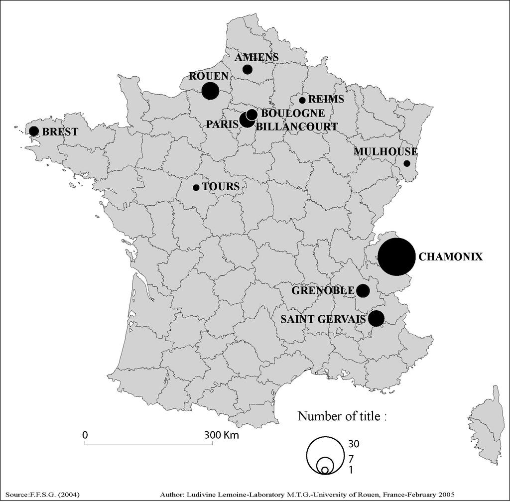 Fig.1 French teams winners of the