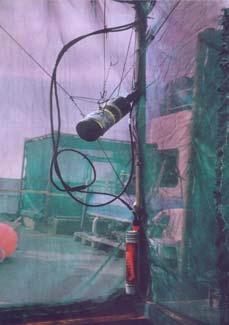 Material and methods Figure 2.6. Left: The SIT camera mounted in cage 3b. Right: ROV Aglantha on board R/V Håkon Mosby.