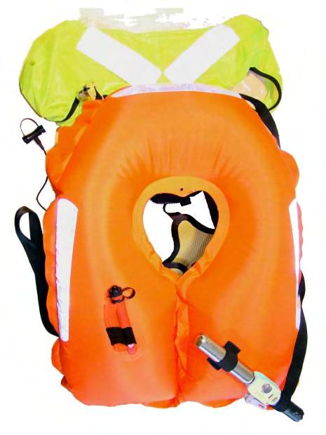 DECKVEST INFLATED Integrated spray hood, to prevent inhalation of sea water.