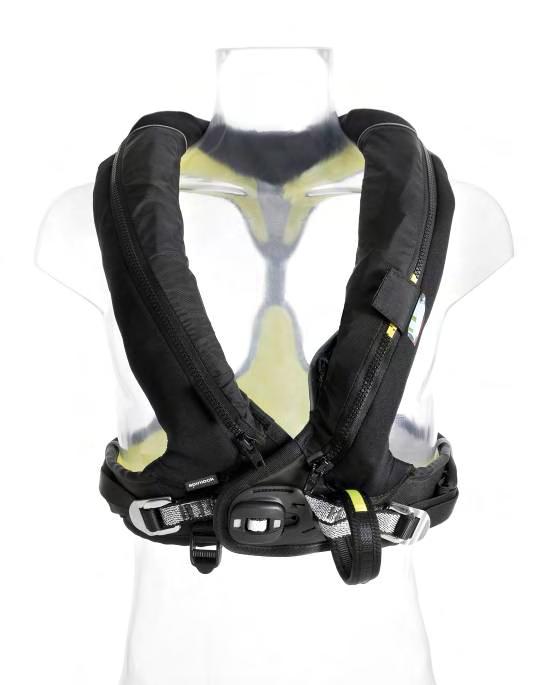 DECKVEST 12402-3 FEATURES Internal automatic inflating bladder complete with light and sprayhood High intensity reflective stripes New stretch materials Improved manual inflation handle with new