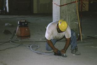 Grinder with attached VDC system. (Photo courtesy of the University of Washington.