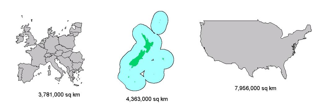 New Zealand EEZ 4,363,000 sq km