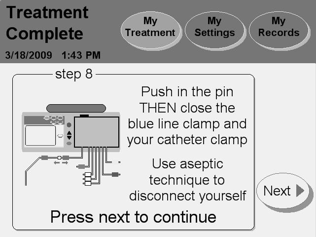 Ending Your Treatment 1 2 Twist ¼ turn and Push in Pin Close