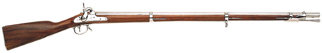 The 1853 Enfield Musket and 1863 Zouave have a blued barrel and color case locks.