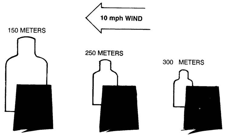 WIND SPEED (mph) RANGE (in meters) 25 50 75 100 150 175 200 250 300 DISTANCE MOVED (in inches) 5 1/4 3/8 1/2 1 2 2.5 3.5 5 7.5 10 1/2 3/4 1 2 4 5 7 10 15 15 3/4 1-1/8 1.5 3 6 7.5 10.5 15 22.