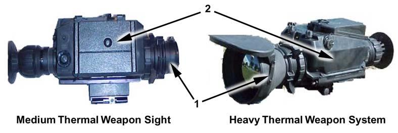 (Figure 2-34) are silent, lightweight, compact, and durable battery-powered infrared imaging sensors that operate with low battery consumption.