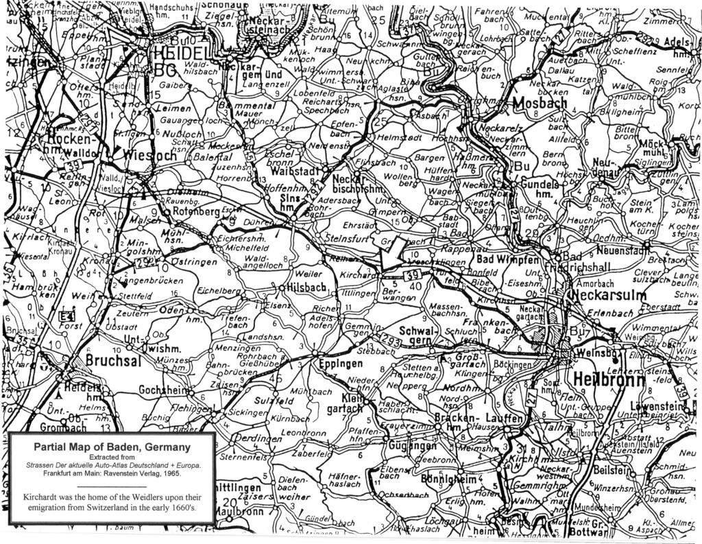 Partial Map of Baden, Germany Extracted from Strassen Der aktuel/e Auto-Atlas Deutsch/and +Europa.