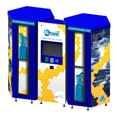 Easy-to-use kiosks ALbee Weld gas cylinders are available from our convenient 24/7 self-serve kiosks. Kiosks can be located by downloading the ALbee app for iphone or by visiting ALbeePro.com.