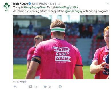 06 07 2016 / 2017 AWARENESS INITIATIVES Over the course of the 2016/17 season the IRFU through its various representative teams has continued to show leadership and support of World Rugby s
