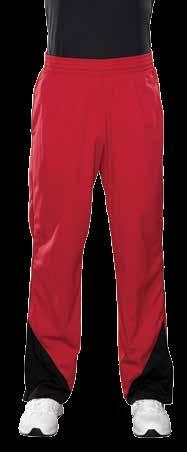 100% Brushed Tricot Polyester Straight leg Side pockets Drawstring waist Zipper leg opening Youth S-XL