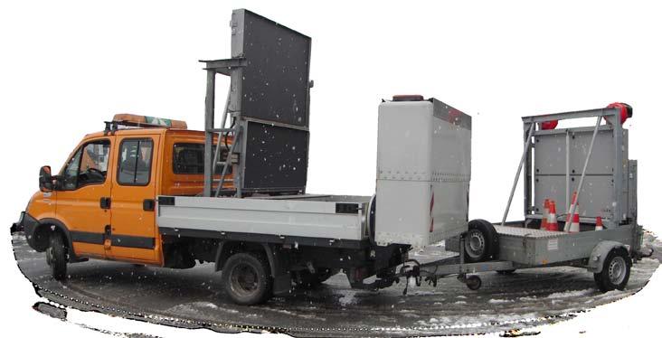 gross weight up to 3.5 t (flatbed), are often used at work in the primary road network for cost reasons.