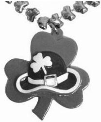 00 Shamrock Print Derby Hats 1 Dz. $8.00 3 Dz. $24.00 5 Dz. $35.00 36 Shamrock Green Metallic Beads 1 Dz. $8.00 3 Dz. $24.00 5 Dz. $35.00 33 Metallic Green Clover & Hat Beads 1 Dz. $12.