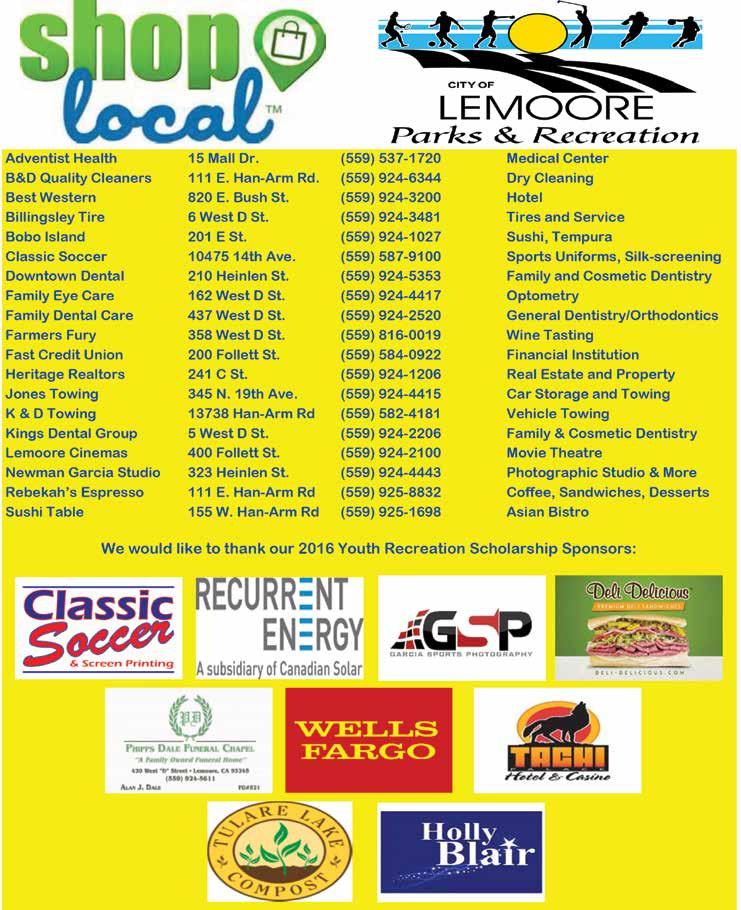 Email: parksandrec@lemoore.com Phone: (559) 924-6767 Making Golf Affordable! (559) 924-9658 Special discounts can be found at lemooregolfcourse.