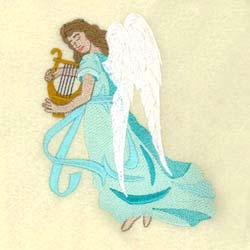 Heavenly Angel with Harp CD070815FG Stitches:28262 5.17" H X 4.