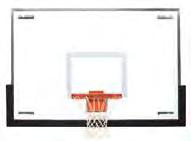 Unbreakable Short Glass Backboard. Ready to install to existing fan board structures with no drilling or re-lining of court. Official 42" x 72" size. Backboard padding sold separately.