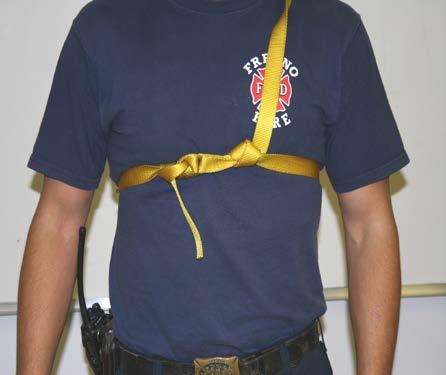 the bight made in step one and tie two overhand safety knots. (Figure 40) Figure 39 Figure 40 4.