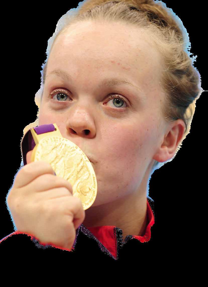 Simmonds with one of her gold