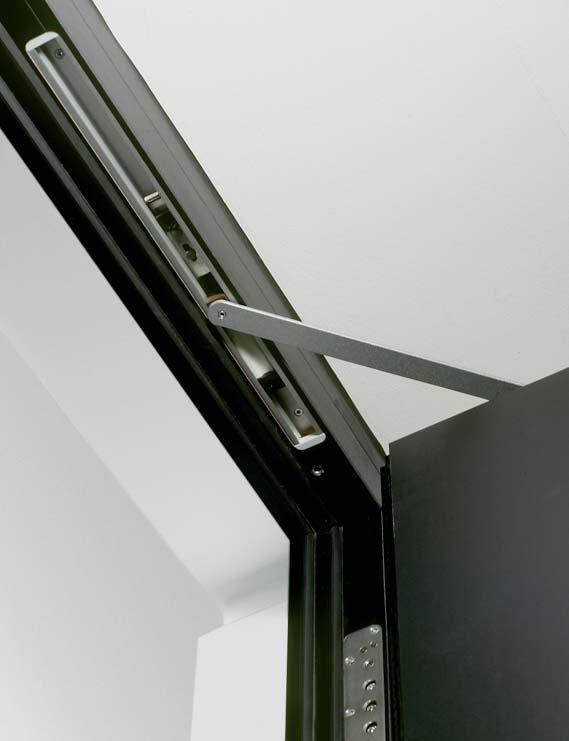 GEZE Boxer Integrated door closer closing force 2-4 and 3-6 according to EN 1154 A Product features Closer sizes 2-4 and 3-6 EN 1154 A 1) Closer fully integrated into door leaf Guide rail only