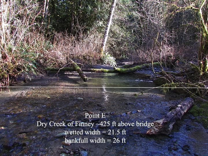 per km at 8 redds found if the majority of Finney Creek was similarly conformed.