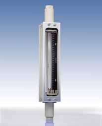 Low-pressure drop allows for economical pump selection Flow alarms available on some models Rugged, vented polycarbonate enclosure available on most models High Flow Glass Tube Variable Area Meters