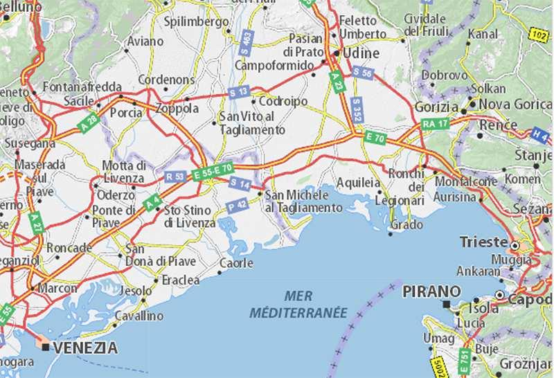 BY CAR: Coming from MILANO/BOLOGNA/VENEZIA, take the A4 Highway towards TRIESTE and the ext "Palmanova". Coming from TARVISIO/UDINE, take A4 Highway towards TRIESTE and the exit "Palmanova".
