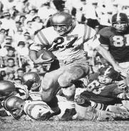 13 jersey was the first to be retired at UCLA Inducted into the National Football Foundation Hall of Fame in 1956 Played professionally for the Los Angeles Rams in 1946-48.