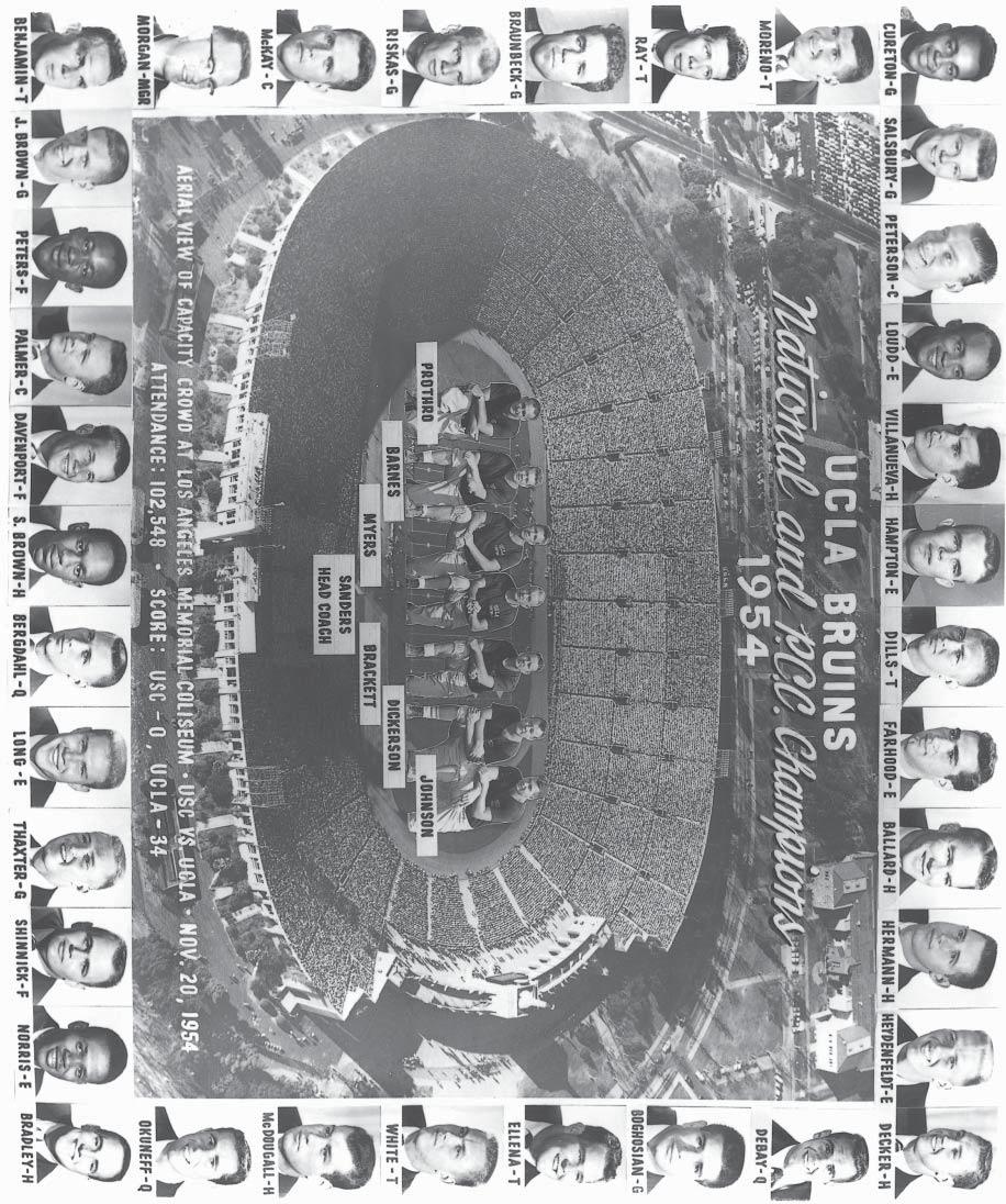 1954 NCAA CHAMPIONS In 1954, UCLA fi elded the fi nest football team in the school s history.