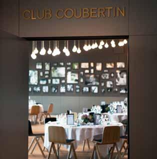 Coubertin. The Club, with its modern and elegant design, can be divided into two sections.