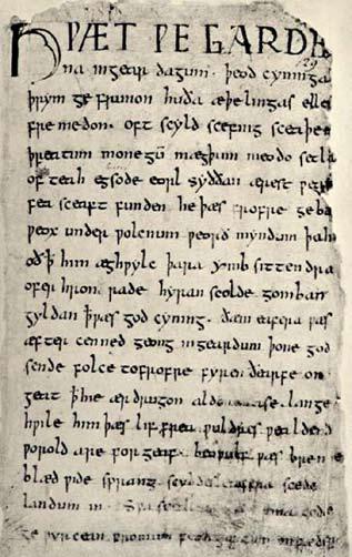 Old English - First page of Beowulf Therefore, the people responsible for the aggression against the Scottish were the English Normans, who still make up the majority of the English aristocracy today.