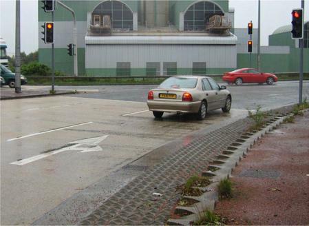If certain routes are to be discouraged antipedestrian paving can be used. Fig 5.