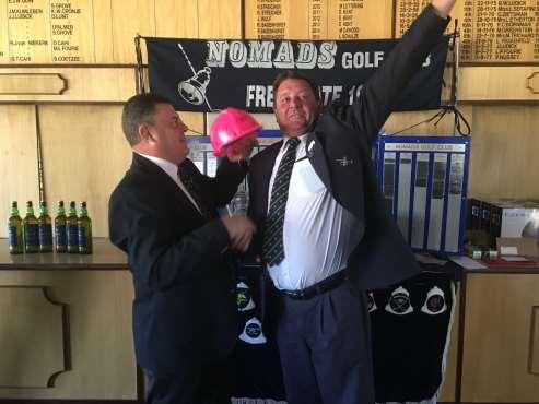 MOST GOLF WELL DONE TO JOHN TERBLANCHE ON COLLECTING THE PINK