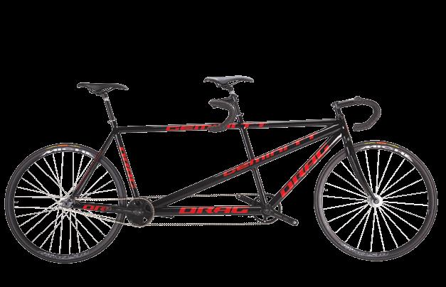 TRACK TANDEM RACE READY LIFETIME WARRANTY Gamini TT, Alloy Hydroformed, Double Butted Black/Red Ridig Carbon COX Components ZS41/28.