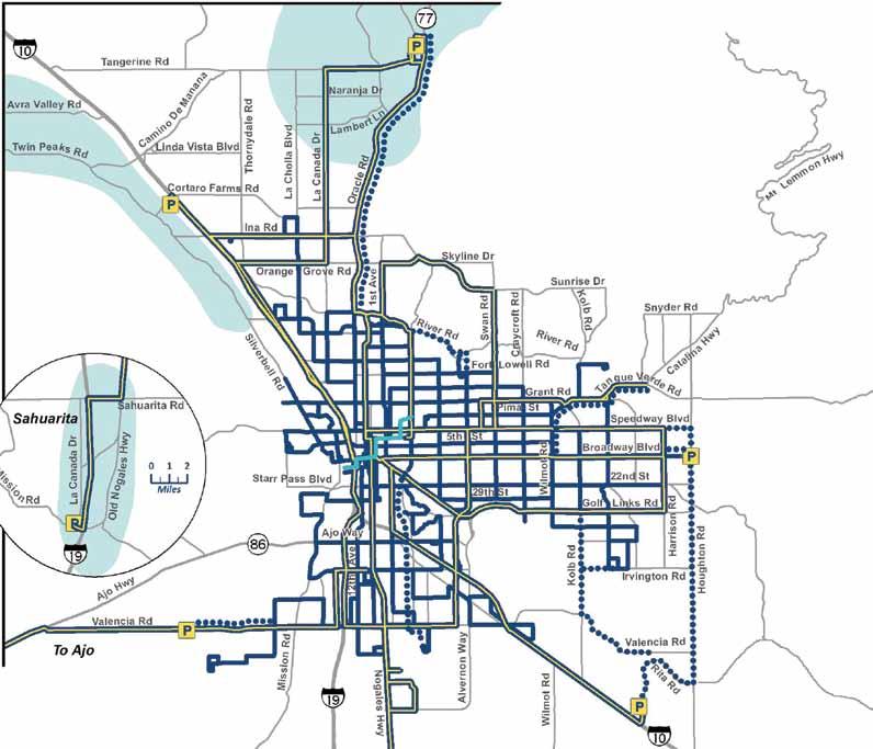 Transit improvements Modern Streetcar Route 0 1 2 3 4 5 MILES RTA Projects Enhanced local bus routes Bus route extensions New and enhanced express routes New Park-and-Ride Modern streetcar alignment