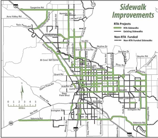 0 1 2 3 4 5 MILES Bike lanes and pathway improvements RTA Projects RTA Bike