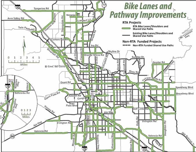 use paths Non-RTA Funded Shared use paths Current status map online at