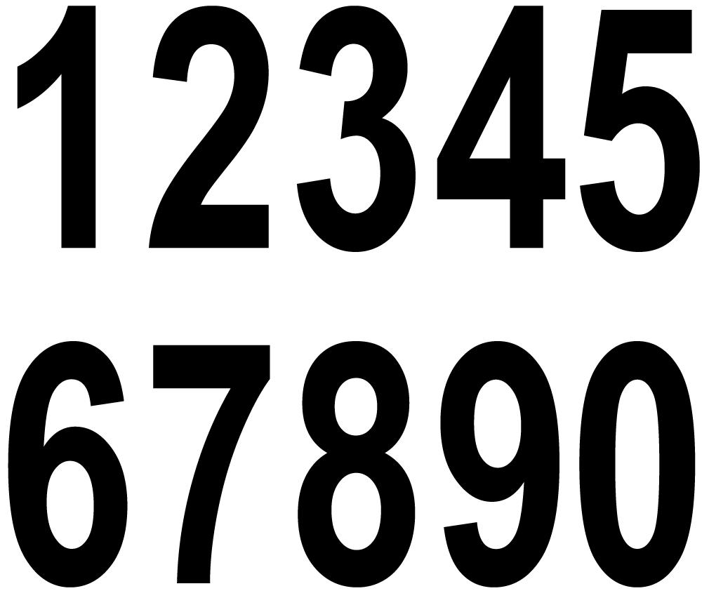 55 Example digits Font: Arial Narrow Width/Scale: