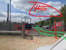 There would be an access gate for Network Rail at the far end. 4.7m 5.m 4.