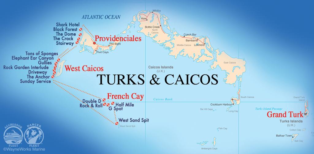 WHERE ARE THE TURKS & CAICOS ISLANDS? The beautiful Turks & Caicos Islands are located 575 miles southeast of Miami.