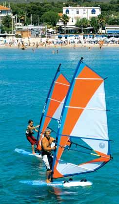 Both boards have retractable daggerboards that provide security and make getting back upwind easy.