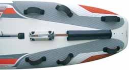 Efficient, fast and powerful in non-planing conditions Moderate width (82cm) + upwind step = easy to rail the board when sailing upwind.