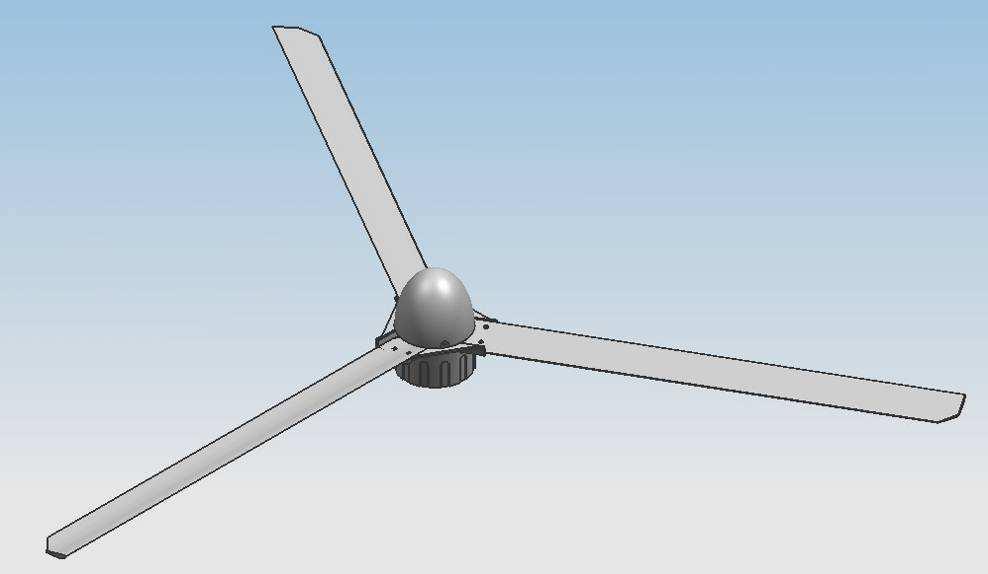 1 Generator A 3D CAD model of the full scale Bergey XL.