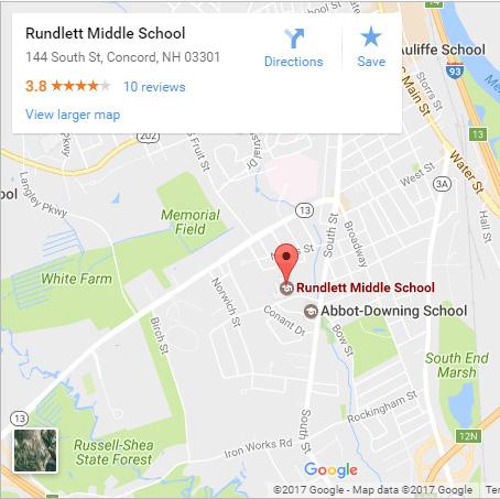 Directions to the Court Rundlett Middle School 144 South St, Concord, NH 03301 From North: (Laconia Area) - Take I-93S to exit 12N. Merge onto NH-3A N/So Main Street.