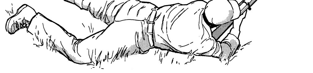 During all practices, the Cadets will fire from the prone position. Prone Position (Figure 3a-2) The prone position is the steadiest of the shooting positions.