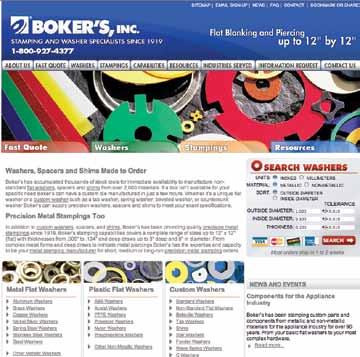 Your Source for Quality Stampings Too! When your needs go beyond washers and spacers, Boker s is there to help you with full stamping capabilities.