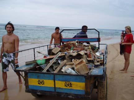 All the participants spread out along the reef and shallow inshore subtidal section, and over the course of the day roughly 70 cubic feet of debris was removed from the marine environment.